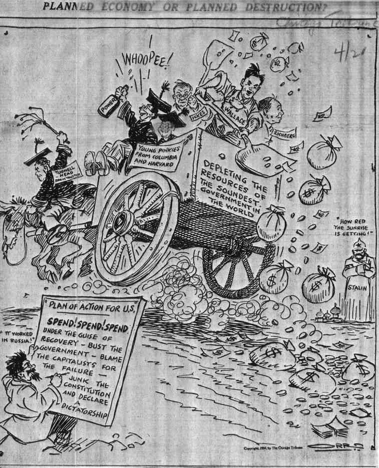 1934 cartoon from the Chicago Tribune